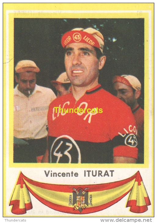 81 VINCENTE ITURAT SPAIN ESPAGNE ** VINTAGE TRADING CARD CYCLING ANCIENNE CHROMO CYCLISME WIELRENNEN COUREUR - Ciclismo