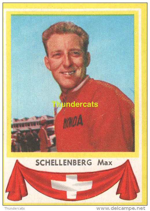 54 SCHELLENBERG MAX SUISSE SWITZERLAND ** VINTAGE TRADING CARD CYCLING ANCIENNE CHROMO CYCLISME WIELRENNEN COUREUR - Cyclisme