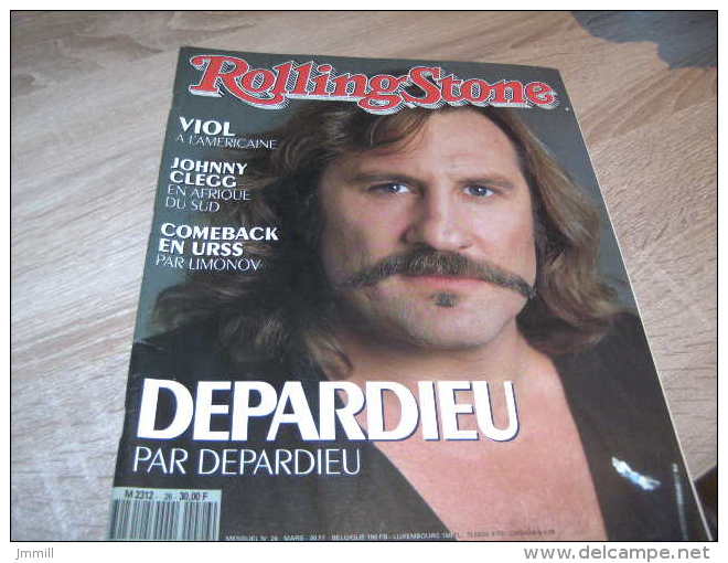 Rolling Stone Magazine : N° 26 1990 Gerard Depardieu Johnny Clegg - Sonstige & Ohne Zuordnung