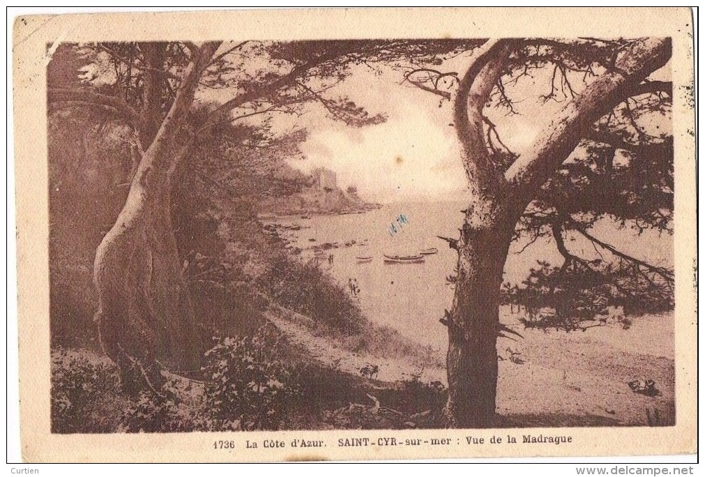 SAINT  CYR Sur  MER . 83 . Plage Vue De La Madrague .1929. - Saint-Cyr-sur-Mer