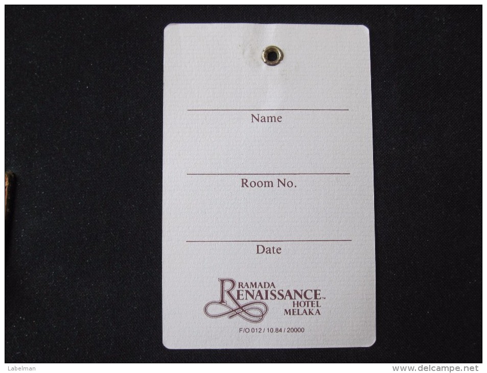 MISC HOTEL MOTEL INN RAMADA RENAISSANCE MELAKA KUALA LUMPUR MALAYSIA LUGGAGE LABEL ETIQUETTE AUFKLEBER DECAL STICKER - Hotel Labels