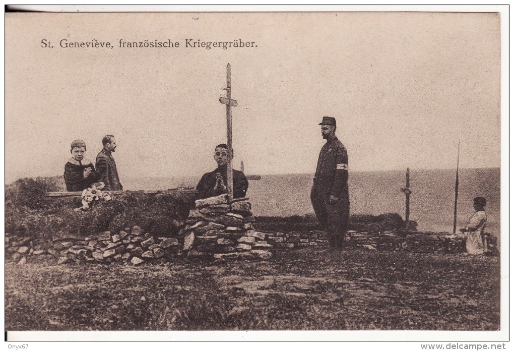 SAINTE-GENEVIEVE-Argonne-Meuse-Aisne-Militaire Allemand- Kriegerfriedhof-Cimetière-Friedhof-Guerre-Krieg-Feldpost-cachet - Autres & Non Classés