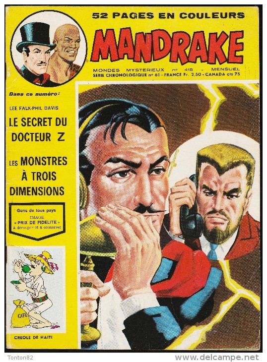 MANDRAKE - Mondes Mystérieux N° 415 - ( 1974 ) . - Mandrake