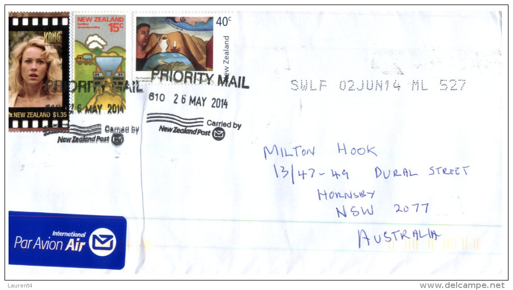 (339) Air Mail Letter From New Zealand To Australia - 2014 - Brieven En Documenten