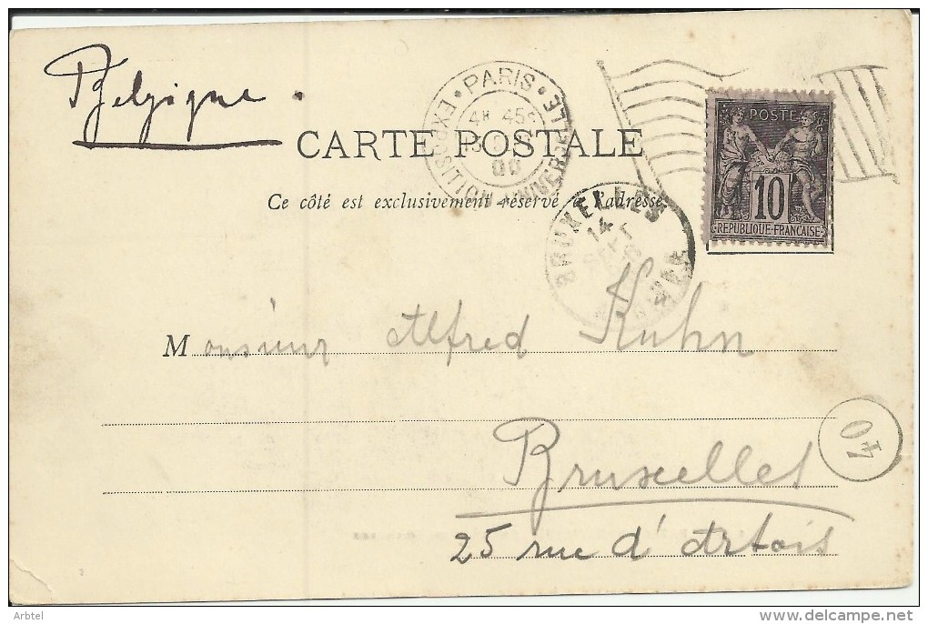 FRANCIA TP CON MAT EXPOSITION UNIVERSELLE 1900 PARIS - 1900 – Pariis (France)