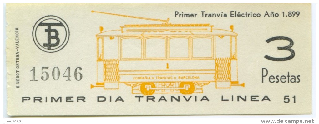 BILLETE DE TRANVIA DE BARCELONA / SERIE PRIMER DIA - ULTIMO DIA  / 1970 (7) - Europe