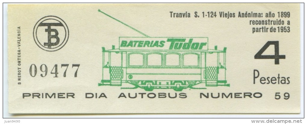 BILLETE DE TRANVIA DE BARCELONA / SERIE PRIMER DIA - ULTIMO DIA  / 1970 (7) - Europa