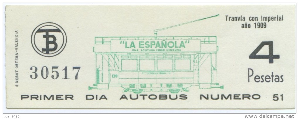 BILLETE DE TRANVIA DE BARCELONA / SERIE PRIMER DIA - ULTIMO DIA  / 1970 (7) - Europa