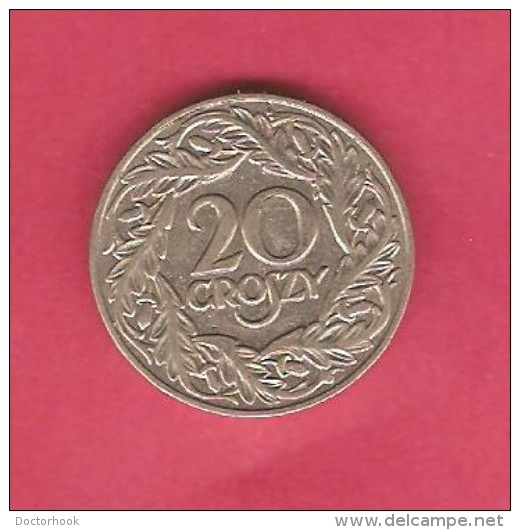 POLAND  20 GROSZY 1923 (Y # 12) - Poland
