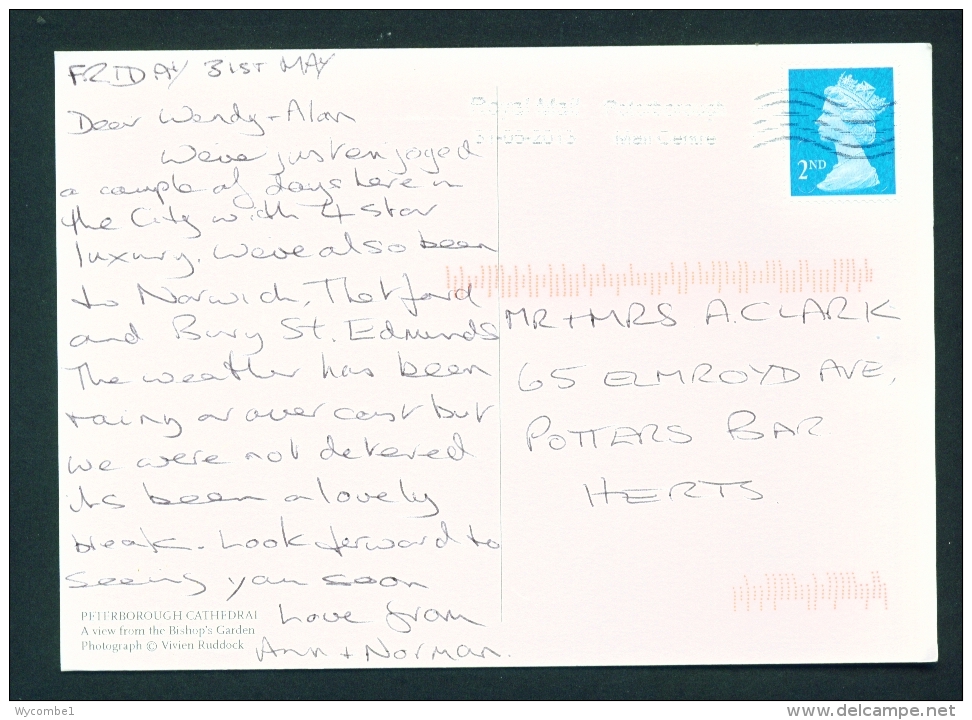 ENGLAND  -  Peterborough Cathedral  Used Postcard As Scans - Autres & Non Classés