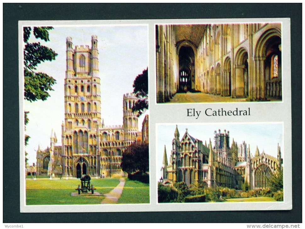 ENGLAND  -  Ely Cathedral  Multi View  Used Postcard As Scans - Ely