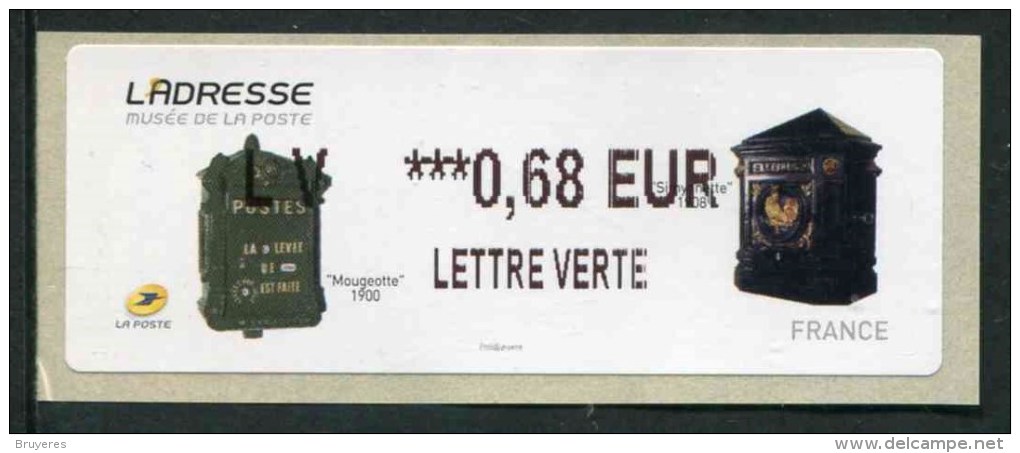 Timbre** De Dist. De 2015 LISA 2 "LV  0,68  € - LETTRE VERTE - Boites Aux Lettres : Mougeotte Et Symianette" - 2010-... Viñetas De Franqueo Illustradas