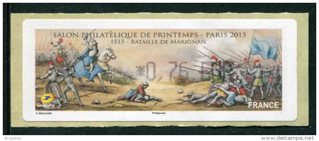 Timbre** De Dist. De 2015 LISA 1 " *0,76  €  - Salon Philatelique De Pritemps Pais 2015" - 2010-... Illustrated Franking Labels