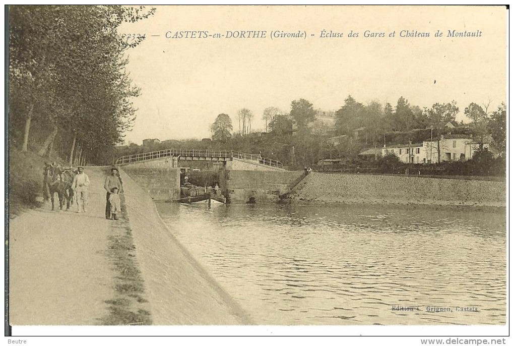 CPA CASTETS EN DORTHE écluse Des Gares 11834 - Autres & Non Classés