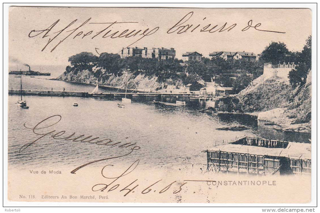 FRENCH LEVANT, CARTE POSTALE De CONSTANTINOPLE - Vue De Moda - Storia Postale