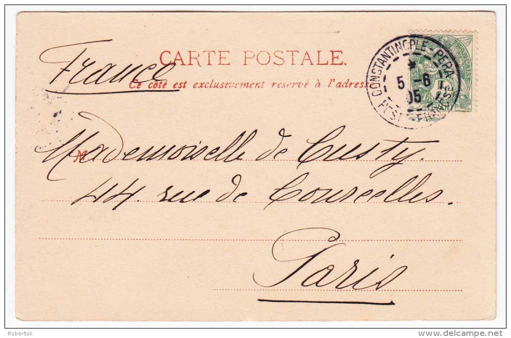 FRENCH LEVANT, CARTE POSTALE De CONSTANTINOPLE - Vue De Moda - Lettres & Documents