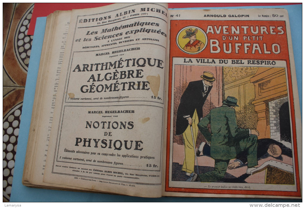 1931 Galopin Arnould Aventures d'un petit Buffalo -N°26 au 50 ( 25 ) Heroiques exploits d'un gamin de Paris Albin Michel