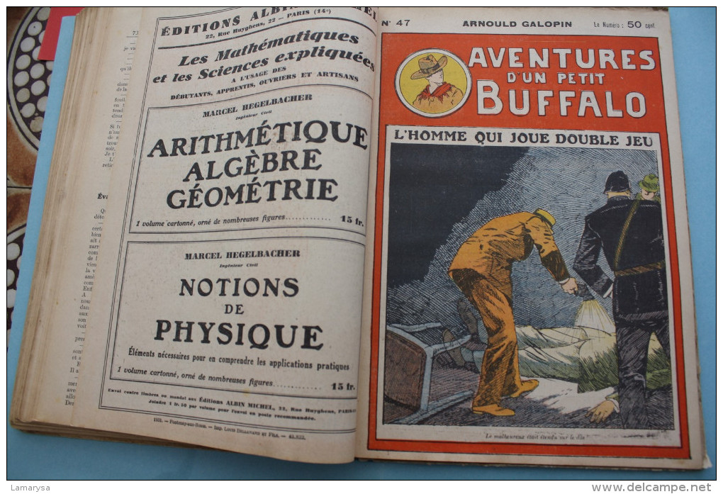 1931 Galopin Arnould Aventures d'un petit Buffalo -N°26 au 50 ( 25 ) Heroiques exploits d'un gamin de Paris Albin Michel