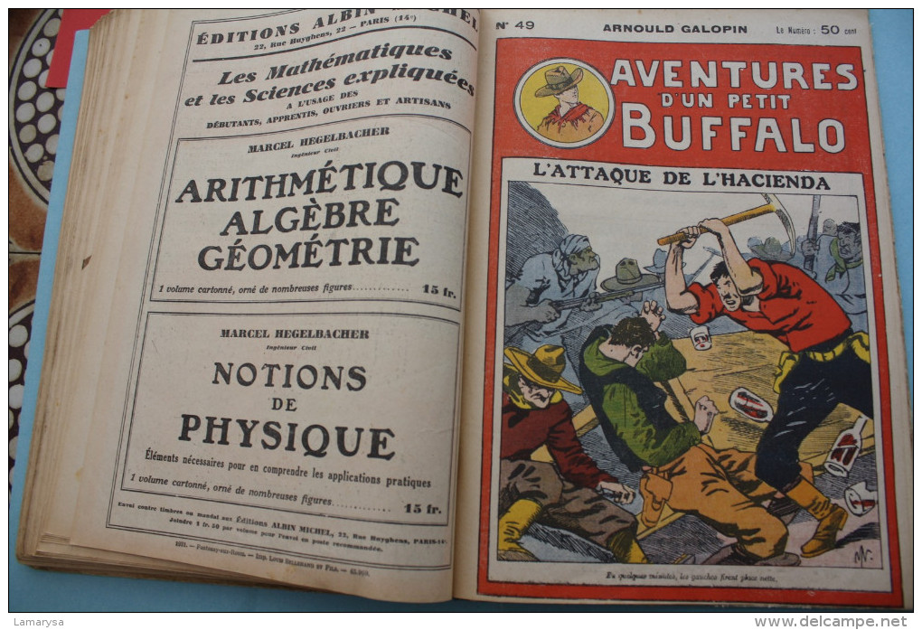 1931 Galopin Arnould Aventures d'un petit Buffalo -N°26 au 50 ( 25 ) Heroiques exploits d'un gamin de Paris Albin Michel