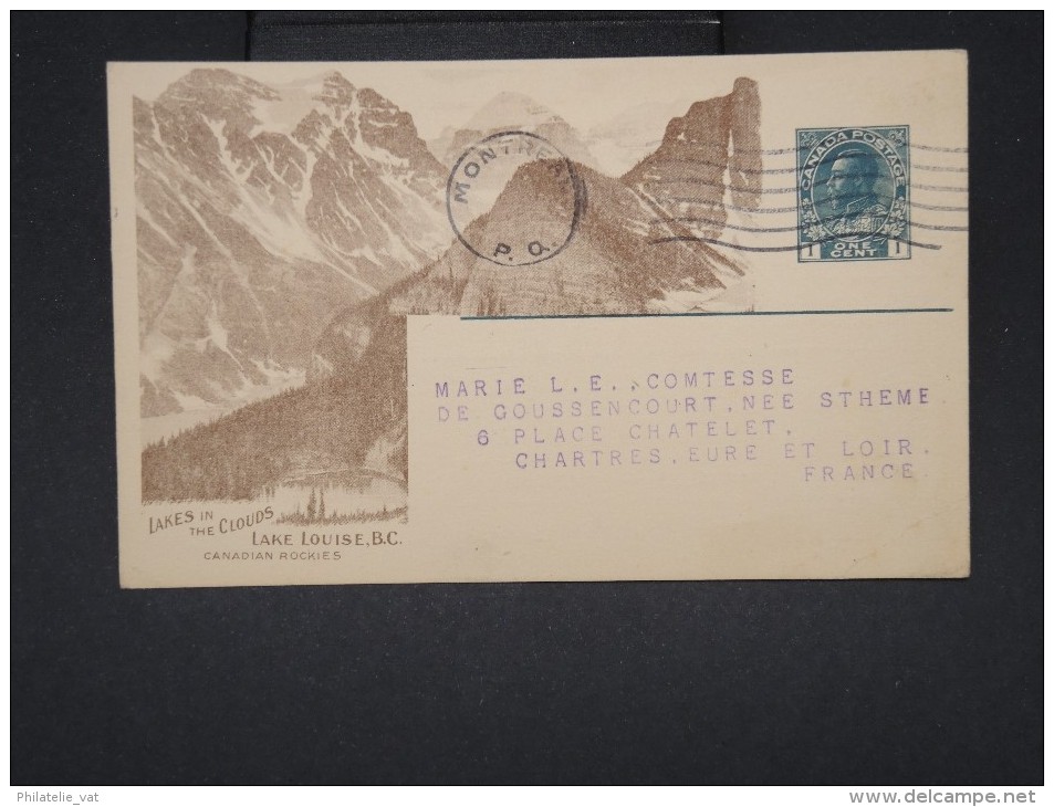 CANADA  - Entier Postal  De " Canadian Pacific Railway Company" Pour La France En 1921 - à Voir - Lot P7640 - 1903-1954 Rois