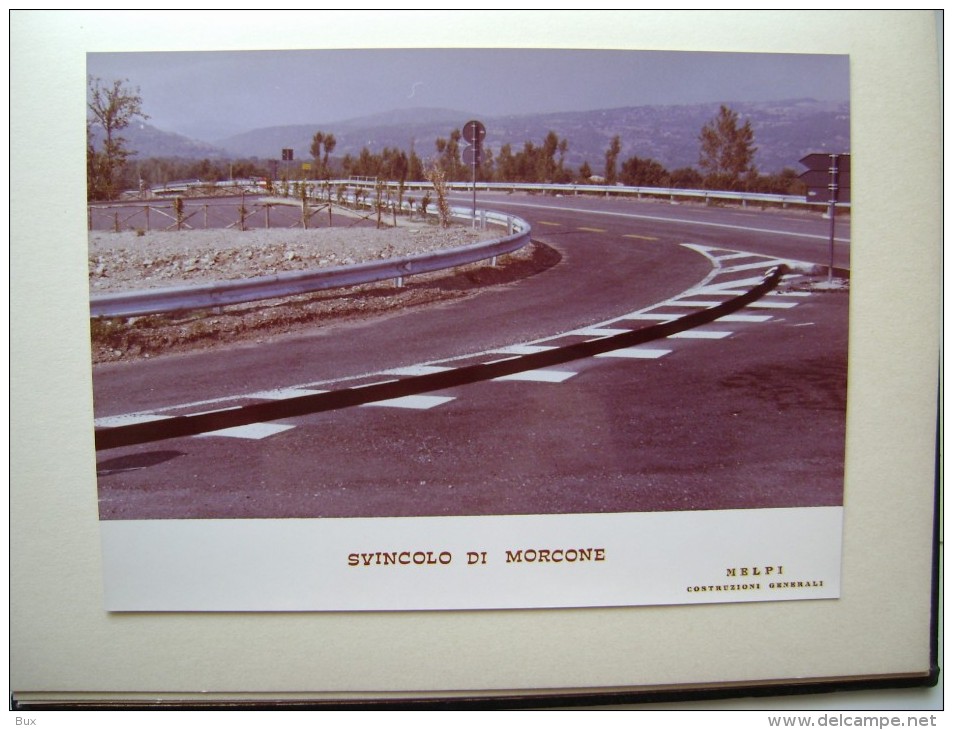 1971 MELPI COSTRUZIONI ROMA SUPERSTRADA FONDO VALLE TAMMARO BENEVENTO  ALBUM FOTOGRAFICO CON ENORMI FOTO - Album & Collezioni