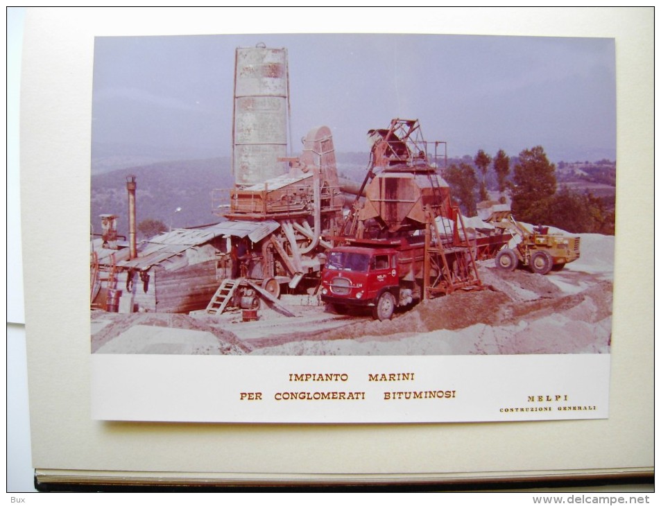 1971 MELPI COSTRUZIONI ROMA SUPERSTRADA FONDO VALLE TAMMARO BENEVENTO  ALBUM FOTOGRAFICO CON ENORMI FOTO