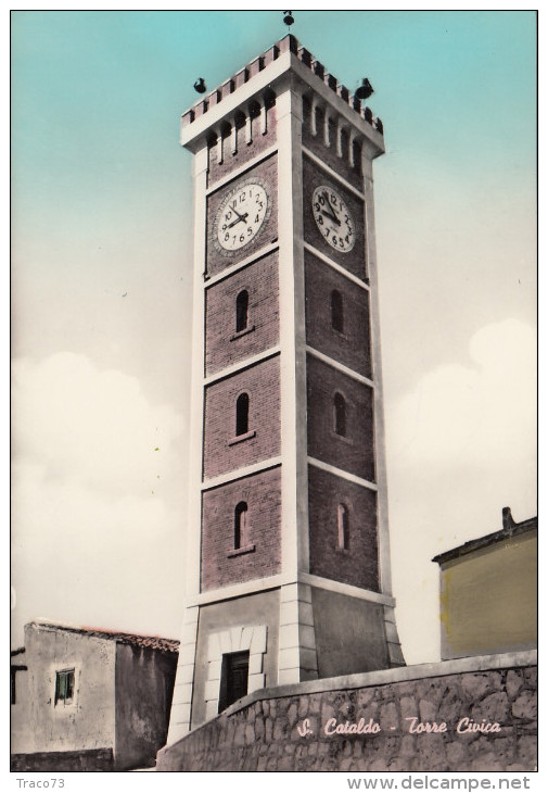 SAN CATALDO  /  Torre Civica _ Viaggiata - Caltanissetta