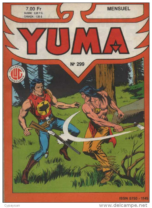 YUMA N° 299 BE LUG AVEC ZAGOR 09-1987 - Yuma