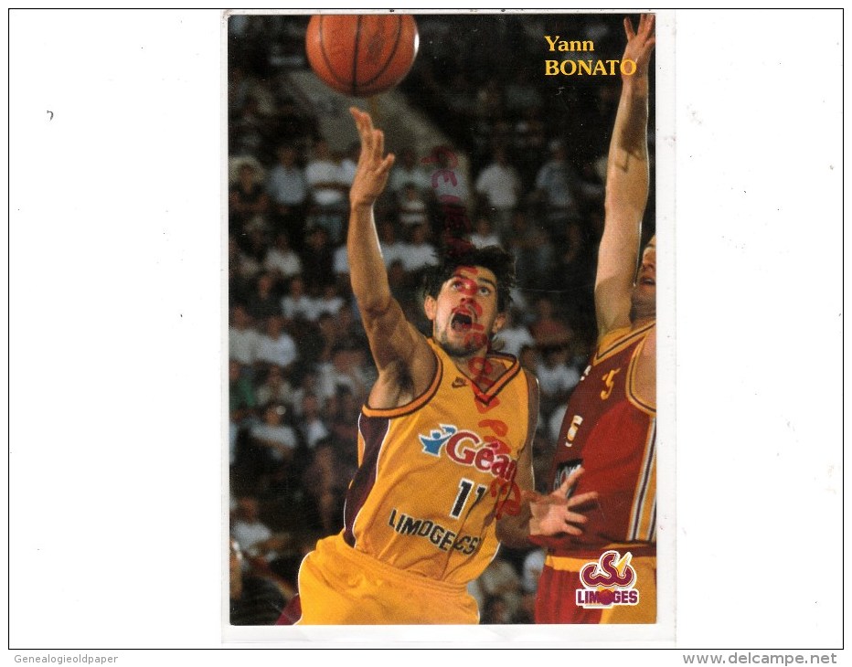 87 - LIMOGES - CSP -  BASKET BALL- SAISON 95-96- YANN BONATO - Basketbal