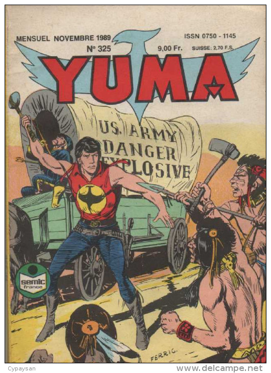 YUMA N° 325 BE SEMIC AVEC ZAGOR 11-1989 - Yuma