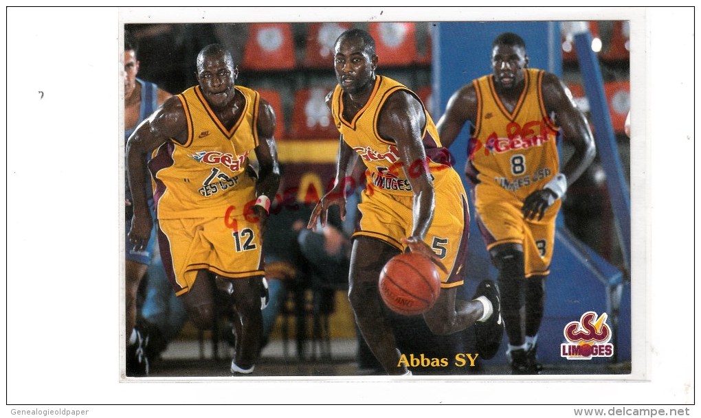 87 - LIMOGES - CSP -  BASKET BALL- SAISON 95-96-  ABBAS SY - Basket-ball