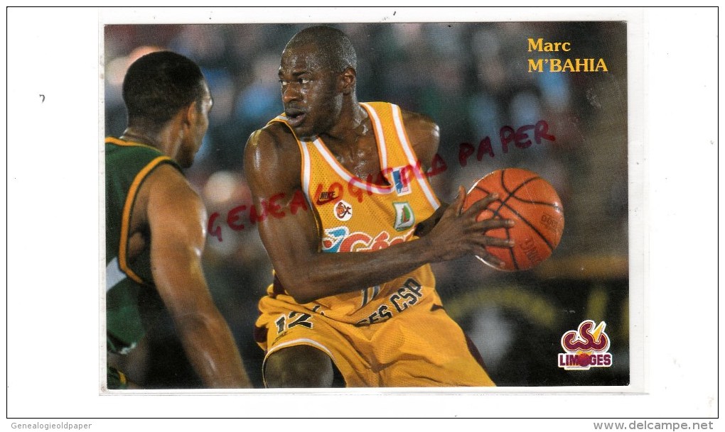 87 - LIMOGES - CSP -  BASKET BALL- SAISON 95-96-  MARC M' BAHIA - Basketball