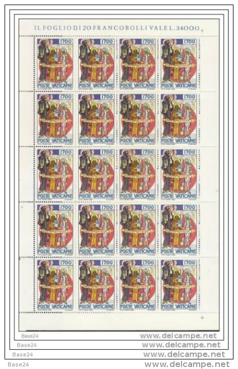 1985 Vaticano Vatican S. METODIO 20 Serie Di 3v. In Foglio MNH** Sheets - Nuovi