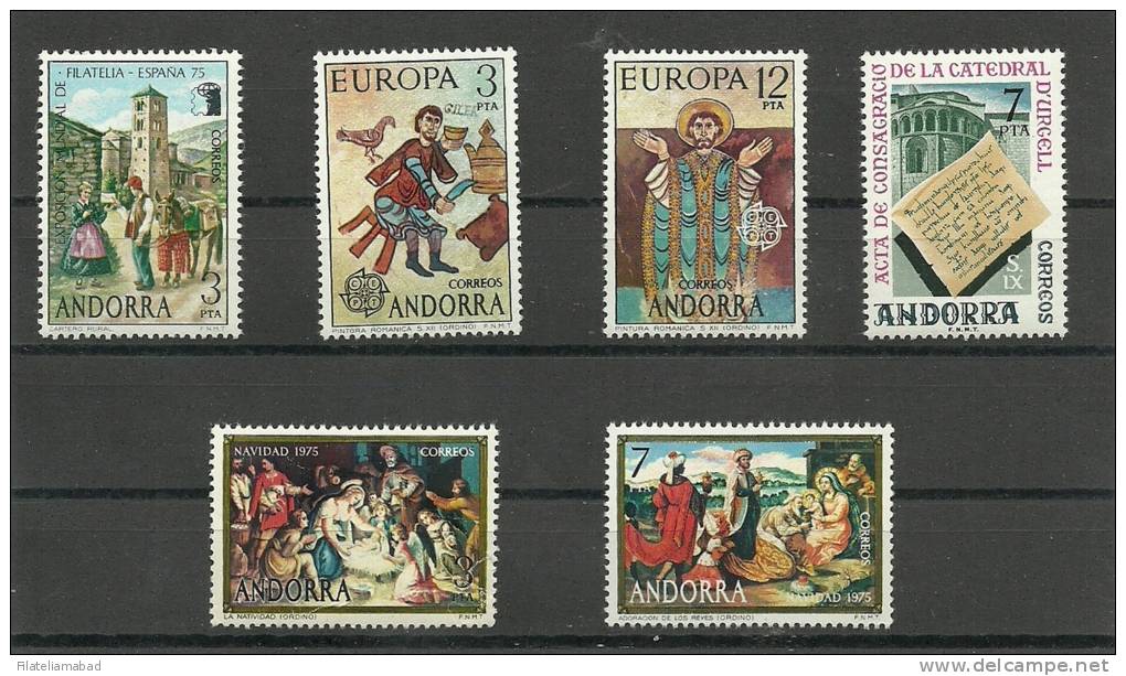 ANDORRA-ESTOS SELLOS O SIMILARES DEL CORREO ESPAÑOL  AÑO 1975 SIN FIJASELLOS *** OFERTA ESPECIAL 50 ANIVERSARIO. - Ongebruikt