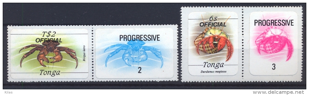 TONGA Crabs (adhesive) - Tonga (1970-...)