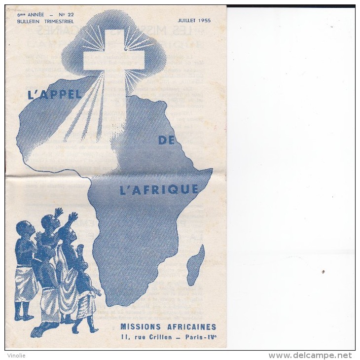 DO-63 REF 62  L APPEL DE L AFRIQUE MISSIONS AFRICAINES 1955 - Non Classés