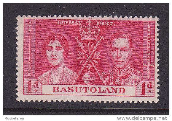Basutoland 1937 Mi. 15     1d. George VI. Coronation MH* - 1933-1964 Crown Colony