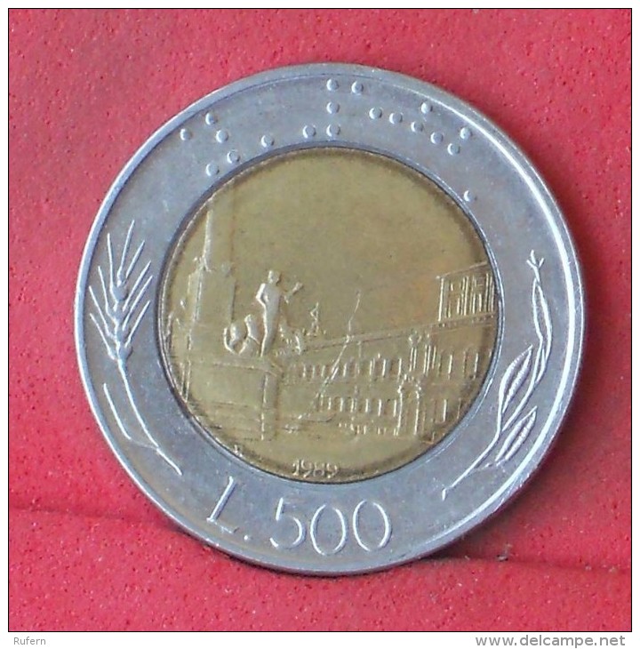 ITALY  500  LIRE  1989   KM# 111  -    (Nº12160) - 500 Lire