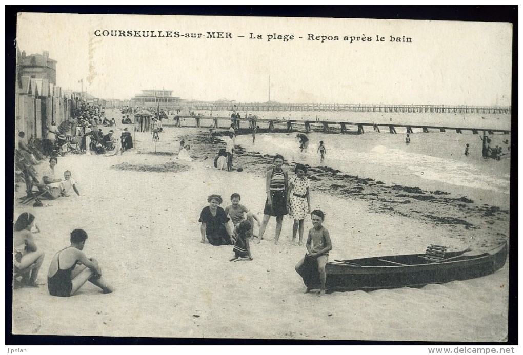 Cpa Du 14 Courseulles Sur Mer - La Plage - Repos Après Le Bain     AA5 - Courseulles-sur-Mer