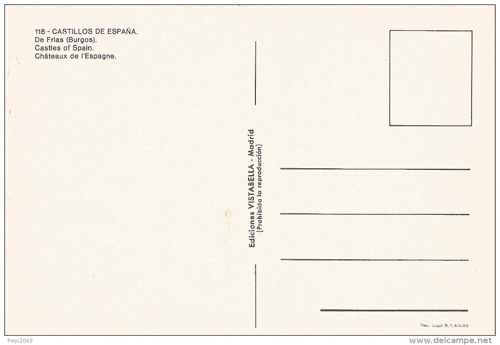 PP1452 - POSTAL - CASTILLOS DE ESPAÑA - DE FRIAS - BURGOS - Burgos