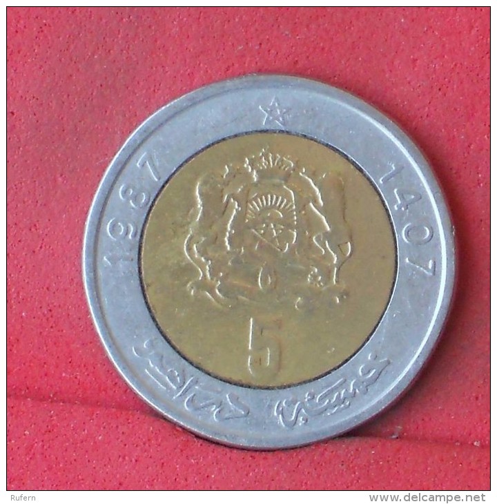 MOROCCO  5  DIRHAMS  1987   KM# 82  -    (Nº12163) - Maroc