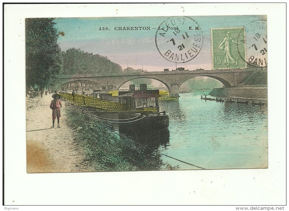 Charenton Le Pont  ( Carte Couleur ) Péniche - Charenton Le Pont