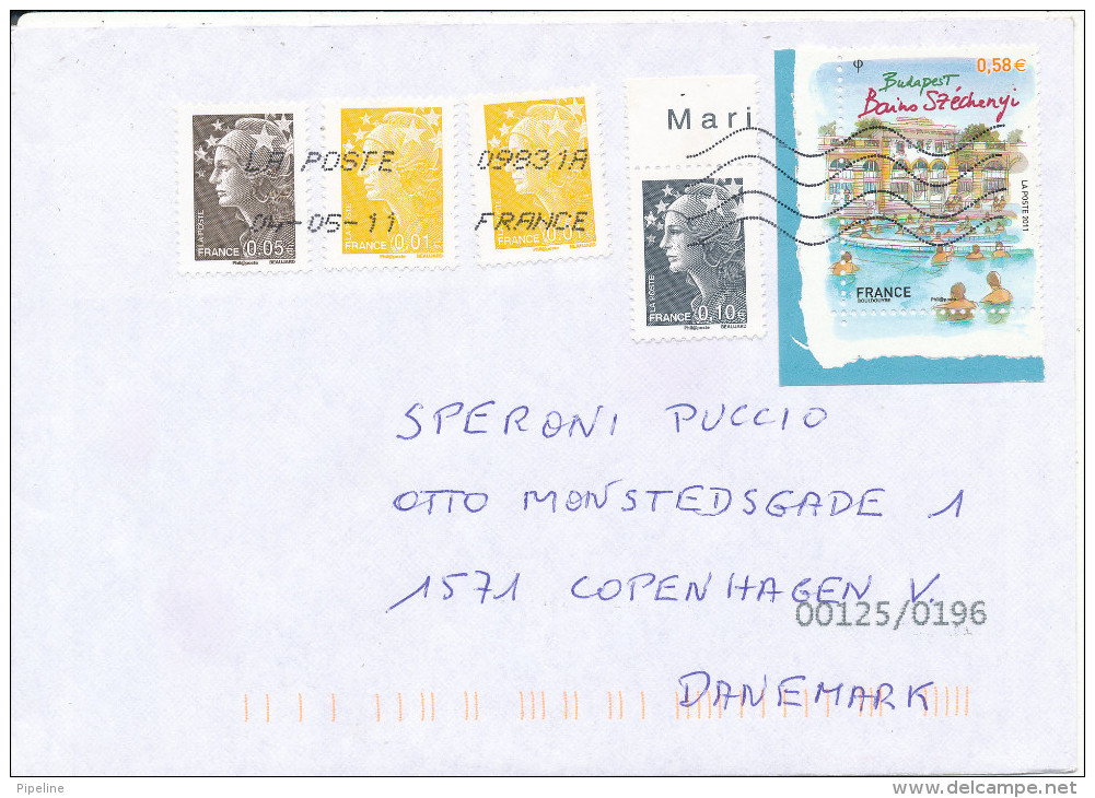 France Cover Sent To Denmark 4-5-2011 - Lettres & Documents