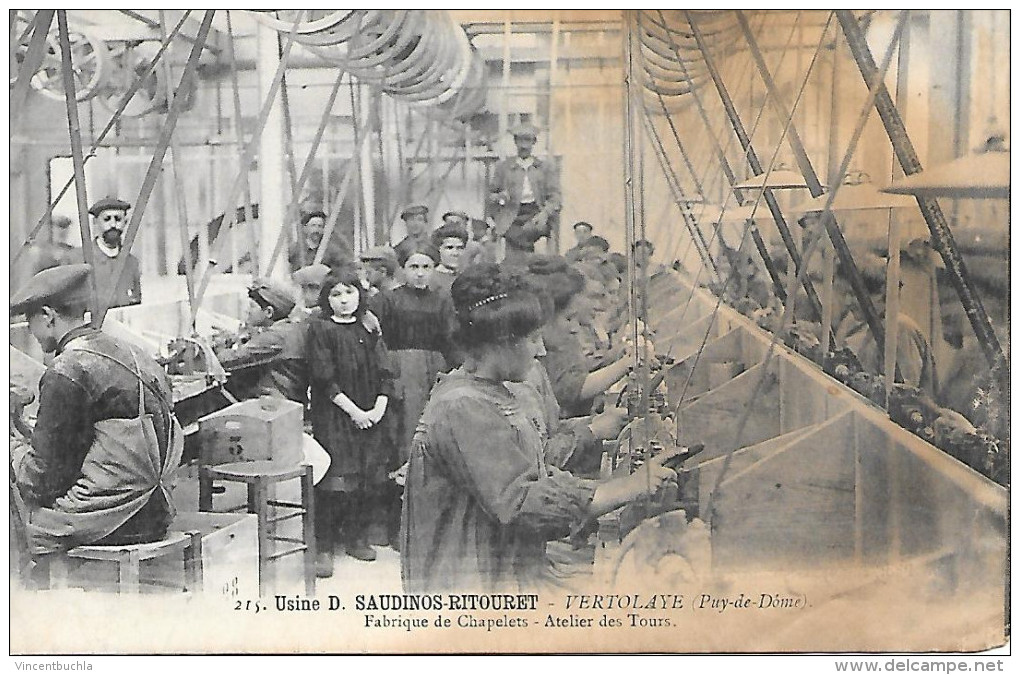 Usine D; Saudinos-Ritouret - Vertolaye (Puy-de-Dome) - Fabrique De Chapelets - Ateliers Des Tours - Autres & Non Classés