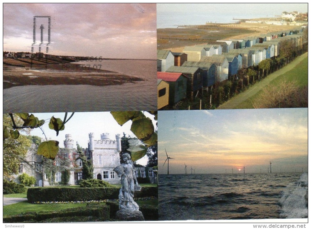 Postcard - Whitstable (Castle/Windfarm/Beach), Kent. A - Other & Unclassified