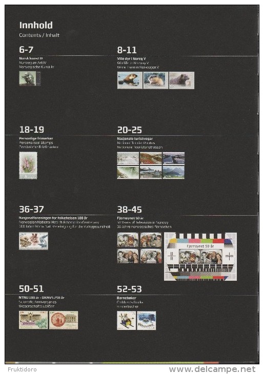 Norway Yearbook Norwegian Stamps 2010 - Art - Wildlife - The North By The Sea - National Tourist Routes - Eurovision - Años Completos