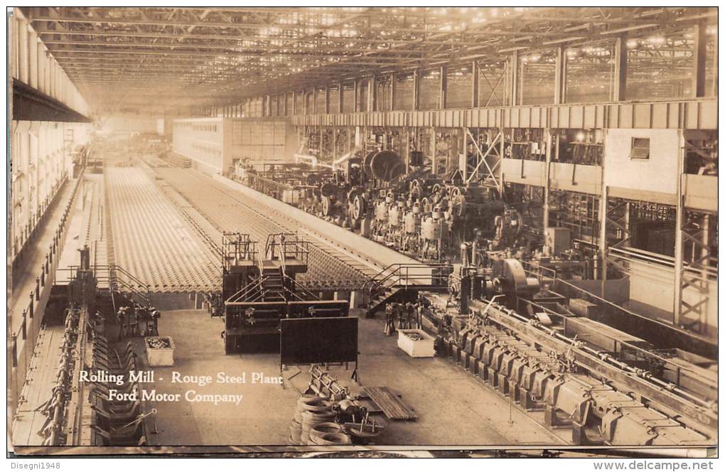 03669 "FORD MOTOR COMPANY . ROLLING MILL - ROUGE STEEL PLANT - DEARBORNE - MICHIGAN "  ORIGINAL POST CARD.  NOT SHIPPED. - Dearborn