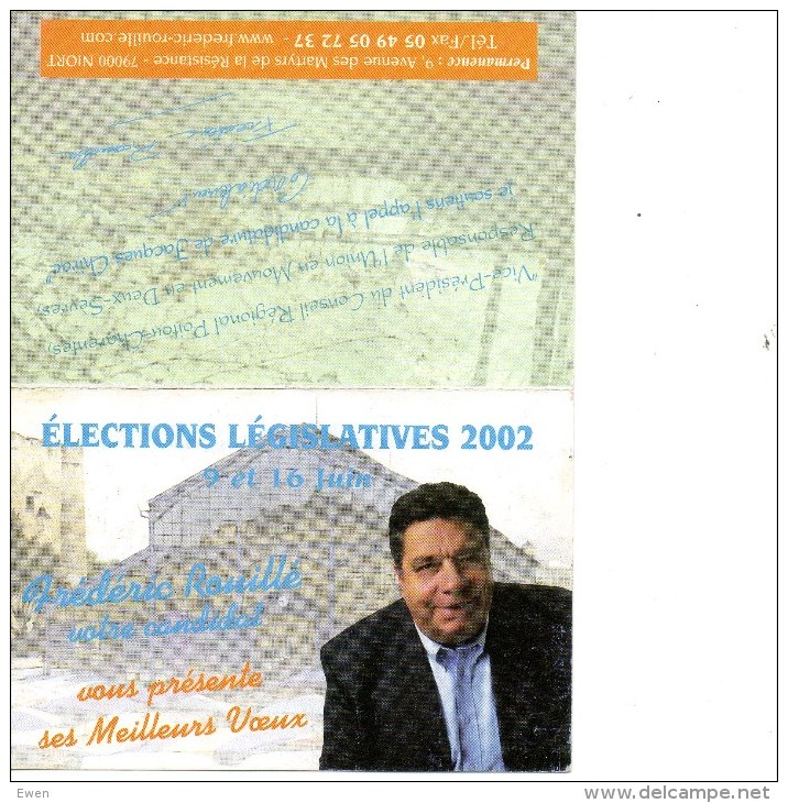 Niort. Calendrier Elections Législatives 2002. Frédéric Rouillé. - Formato Piccolo : 2001-...
