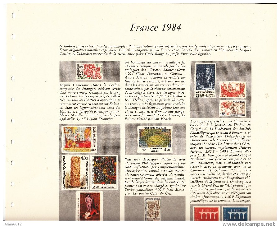 SAFE Dual - Jeu France 1984 - Réf 2137 - 4 Pages - Afgedrukte Pagina's