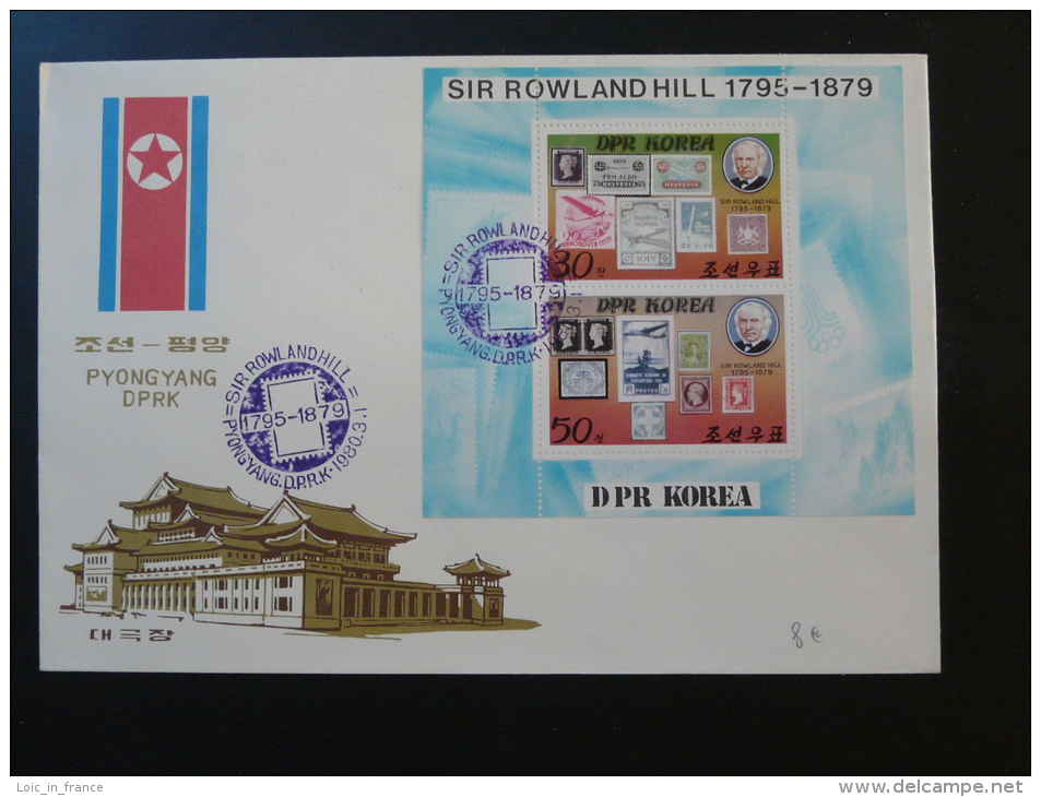 Bloc Rowland Hill 1979 FDC Corée Du Nord North Korea - Korea, North